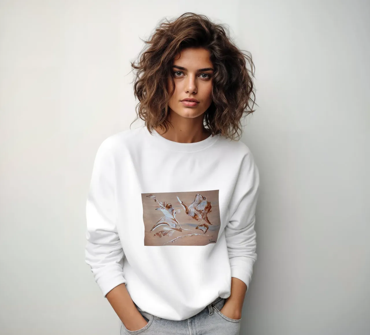 MESSAGE FROM THE HEART 29 sweatshirt by Thierry Vobmann Abstract painting