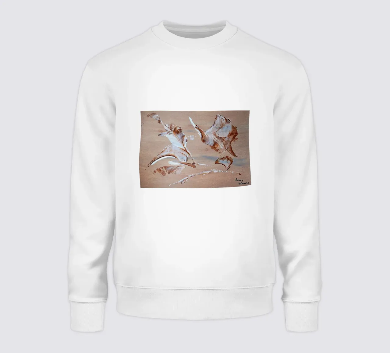 MESSAGE FROM THE HEART 29 Sweatshirt von Thierry Vobmann Abstract painting