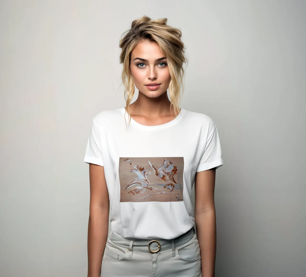 MESSAGE FROM THE HEART 29 t-shirt da donna da Thierry Vobmann Abstract painting