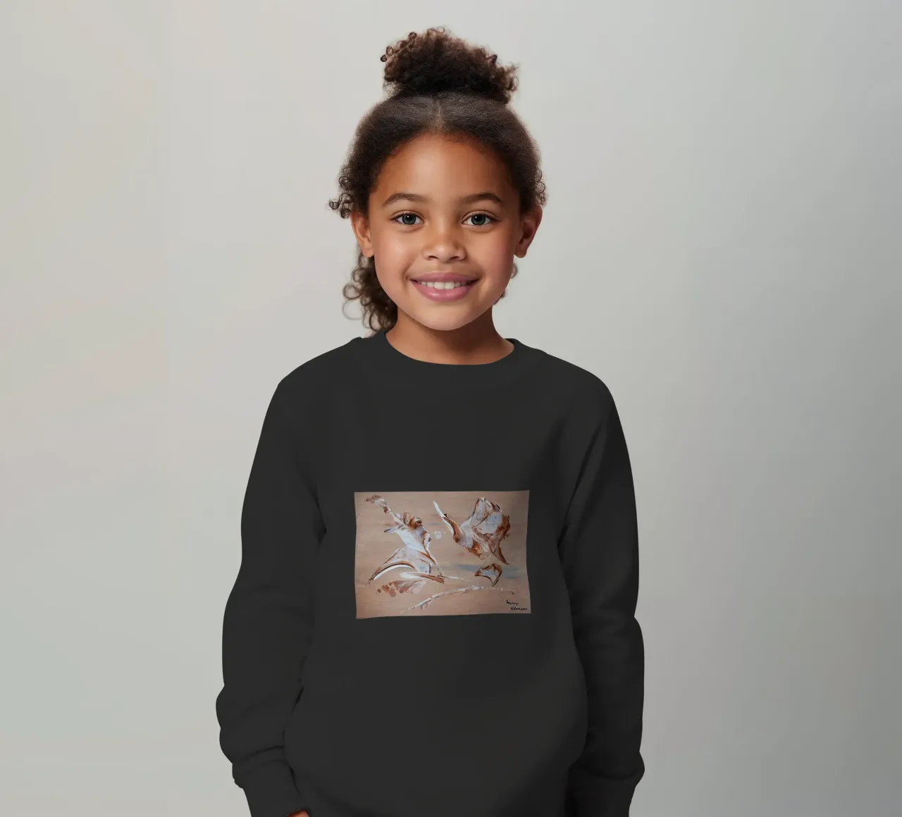 MESSAGE FROM THE HEART 29 felpa bambino da Thierry Vobmann Abstract painting