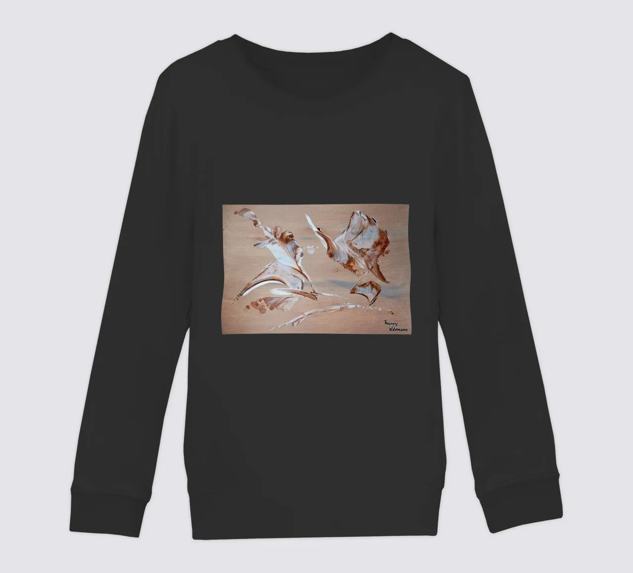 MESSAGE FROM THE HEART 29 felpa bambino da Thierry Vobmann Abstract painting