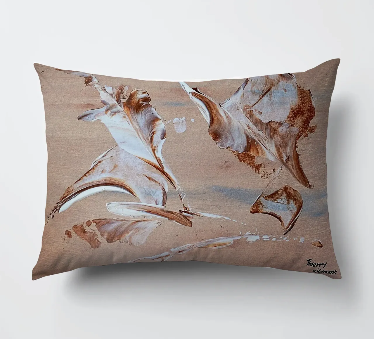 MESSAGE FROM THE HEART 29 cuscino da Thierry Vobmann Abstract painting