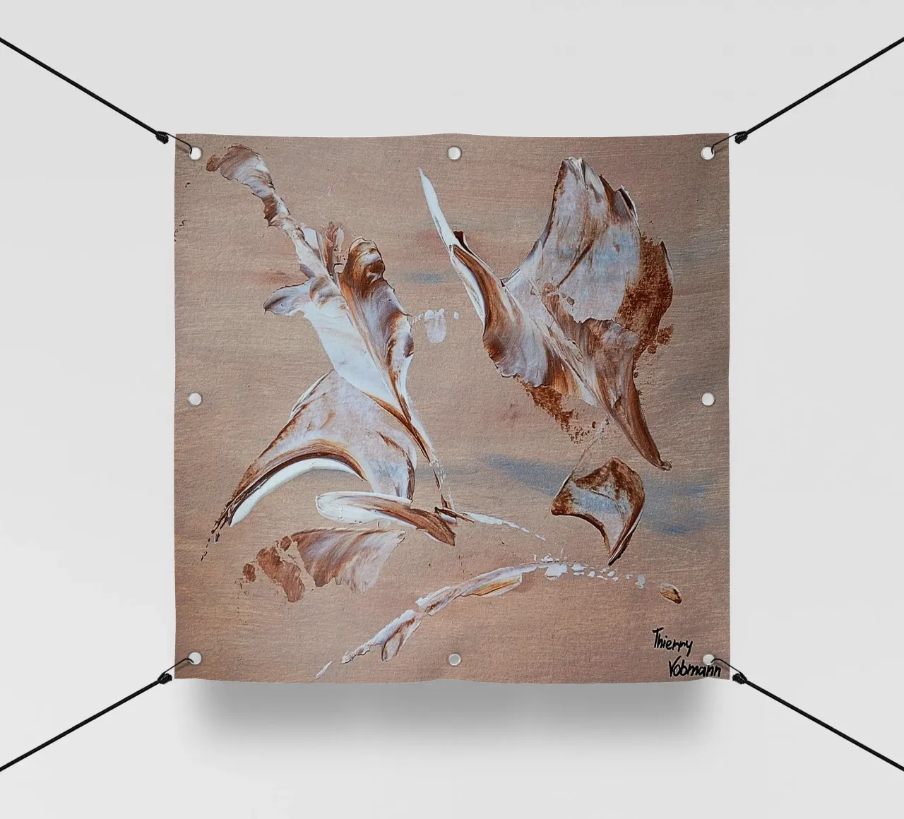 MESSAGE FROM THE HEART 29 pvc-zeil van Thierry Vobmann Abstract painting