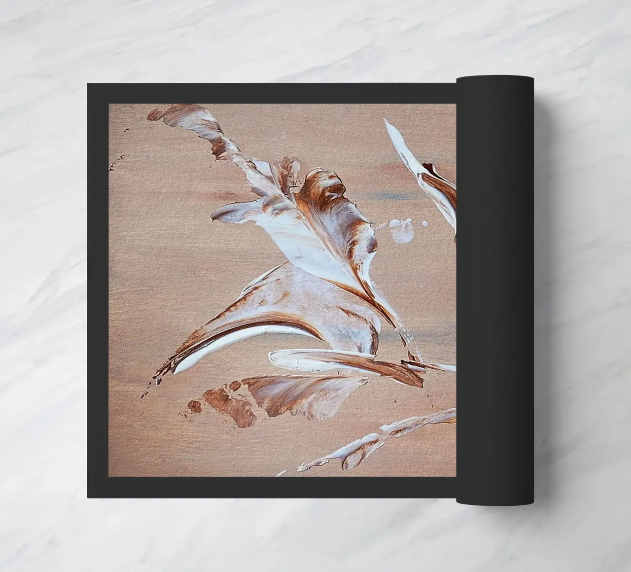 MESSAGE FROM THE HEART 29 Fußmatte von Thierry Vobmann Abstract painting