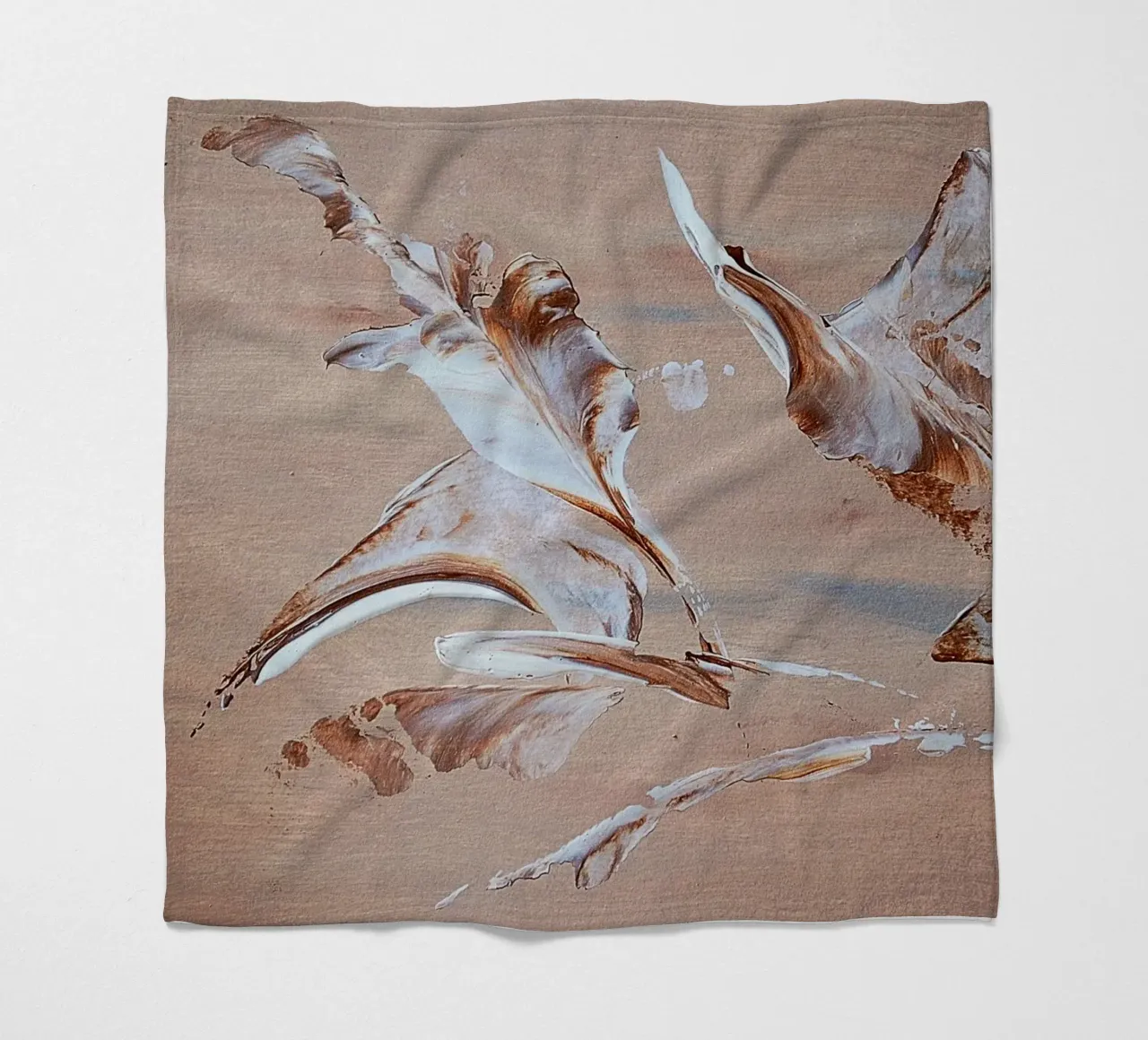 MESSAGE FROM THE HEART 29 fleece blanket by Thierry Vobmann Abstract painting