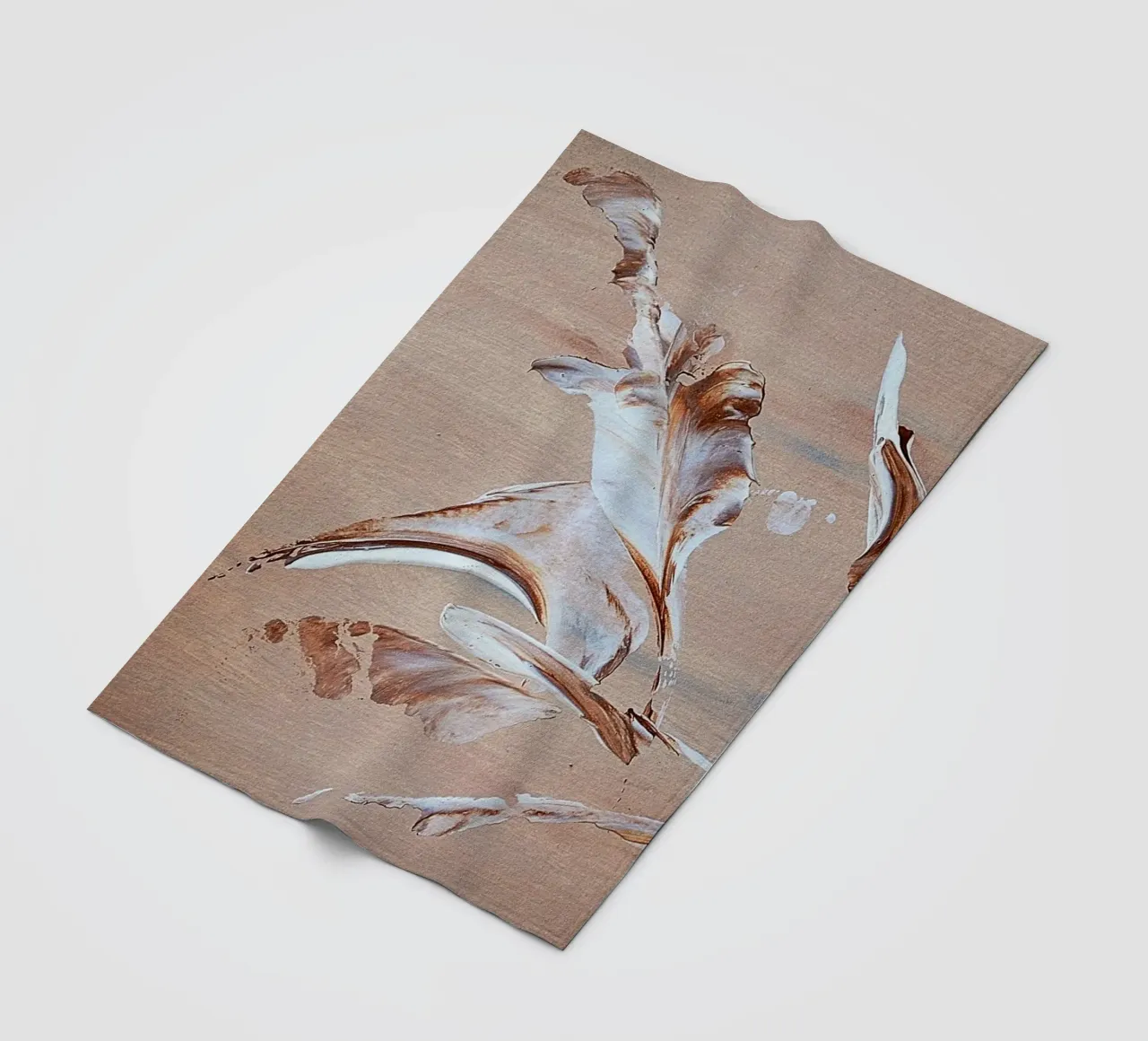 MESSAGE FROM THE HEART 29 fleece blanket by Thierry Vobmann Abstract painting