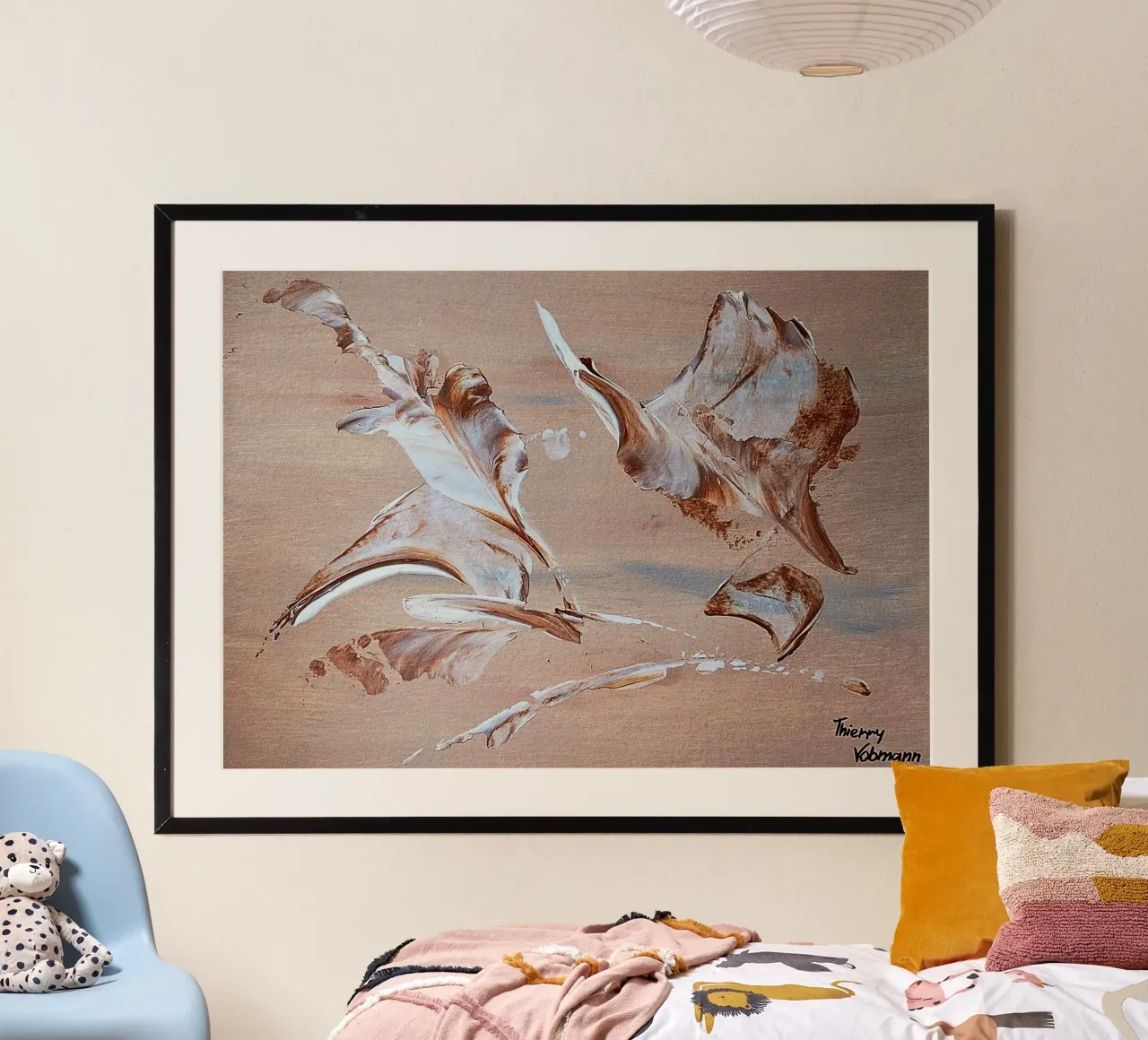 MESSAGE FROM THE HEART 29 carta hahnemühle da Thierry Vobmann Abstract painting