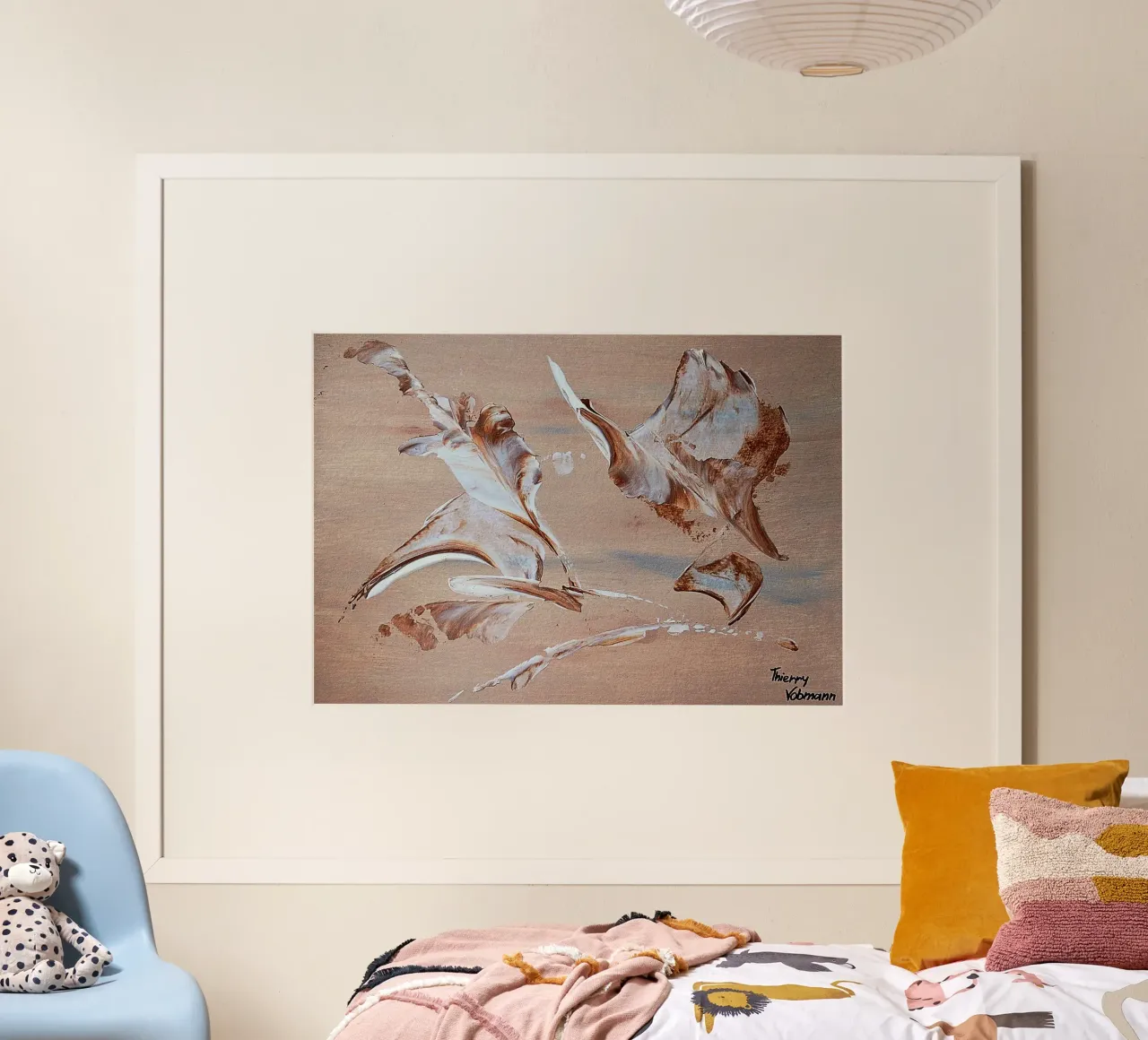 MESSAGE FROM THE HEART 29 carta hahnemühle da Thierry Vobmann Abstract painting