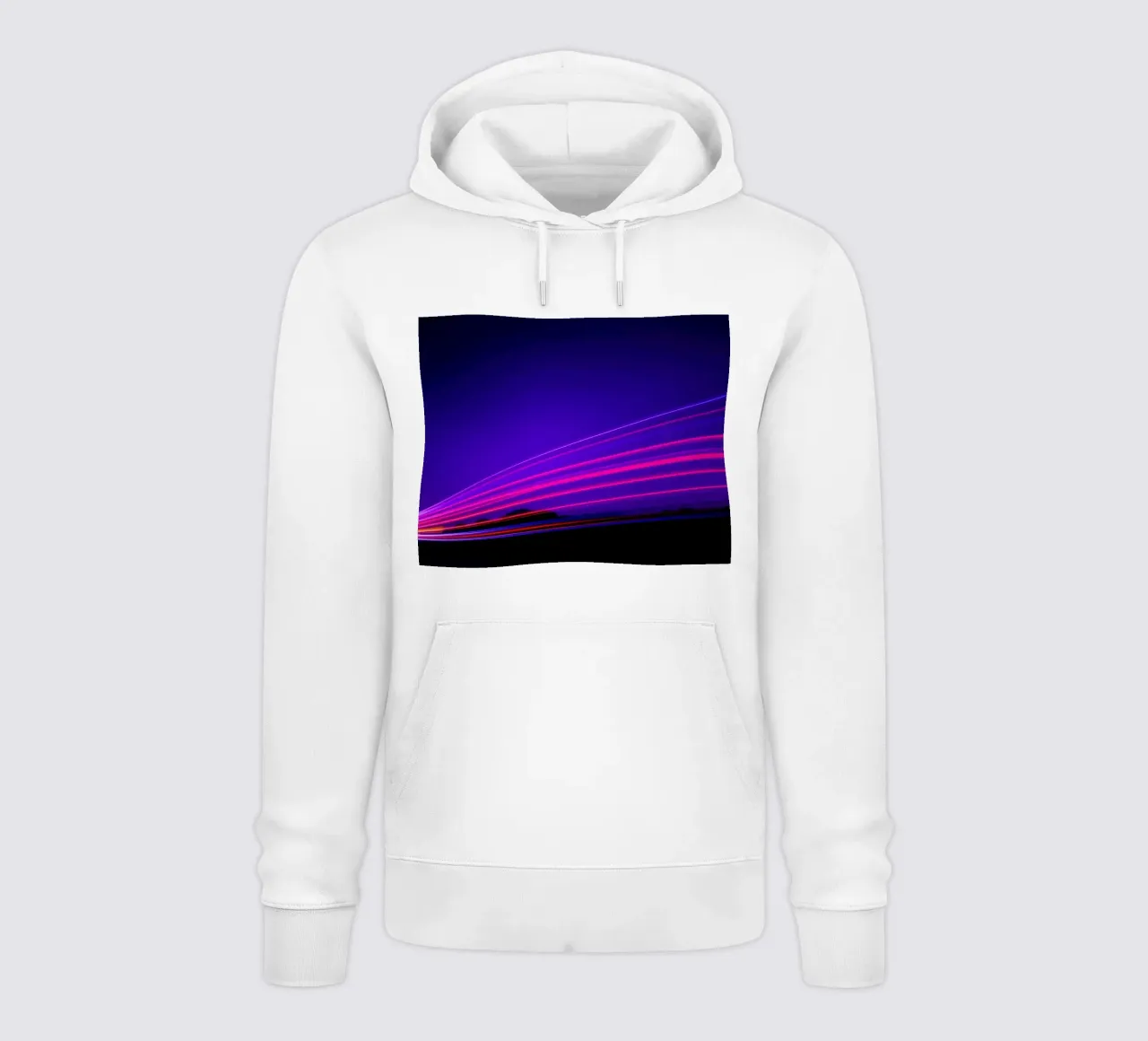 Vibranti scie luminose illuminano il cielo notturno felpa con cappuccio da DesignDoodle