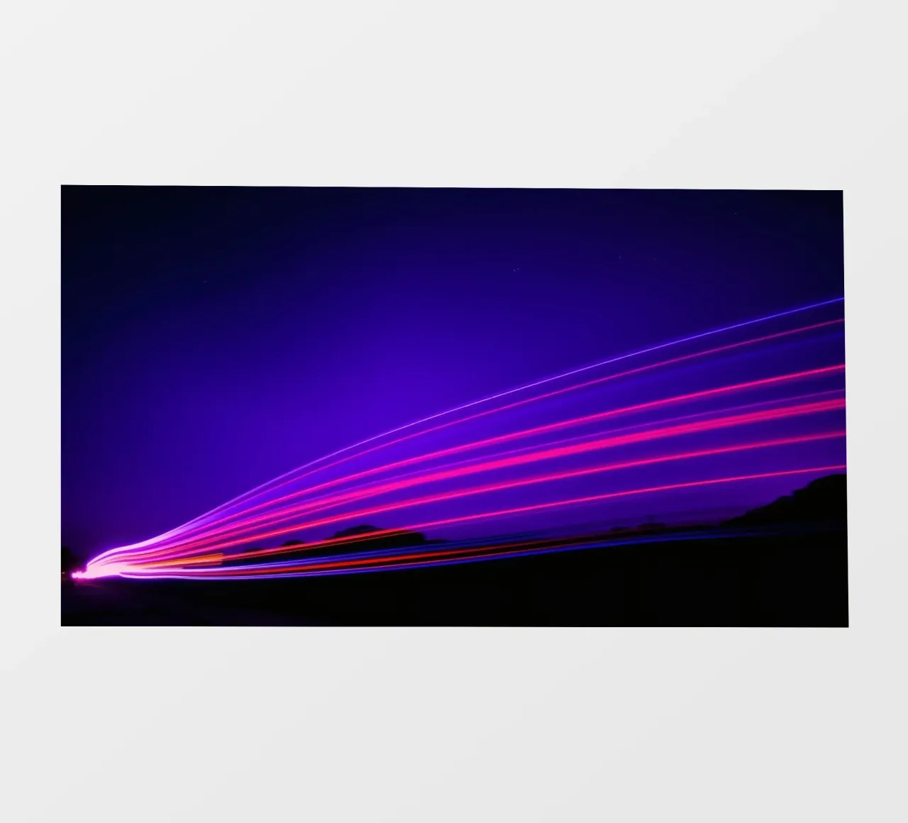 Vibrant light trails illuminate the night sky pvc cover by DesignDoodle