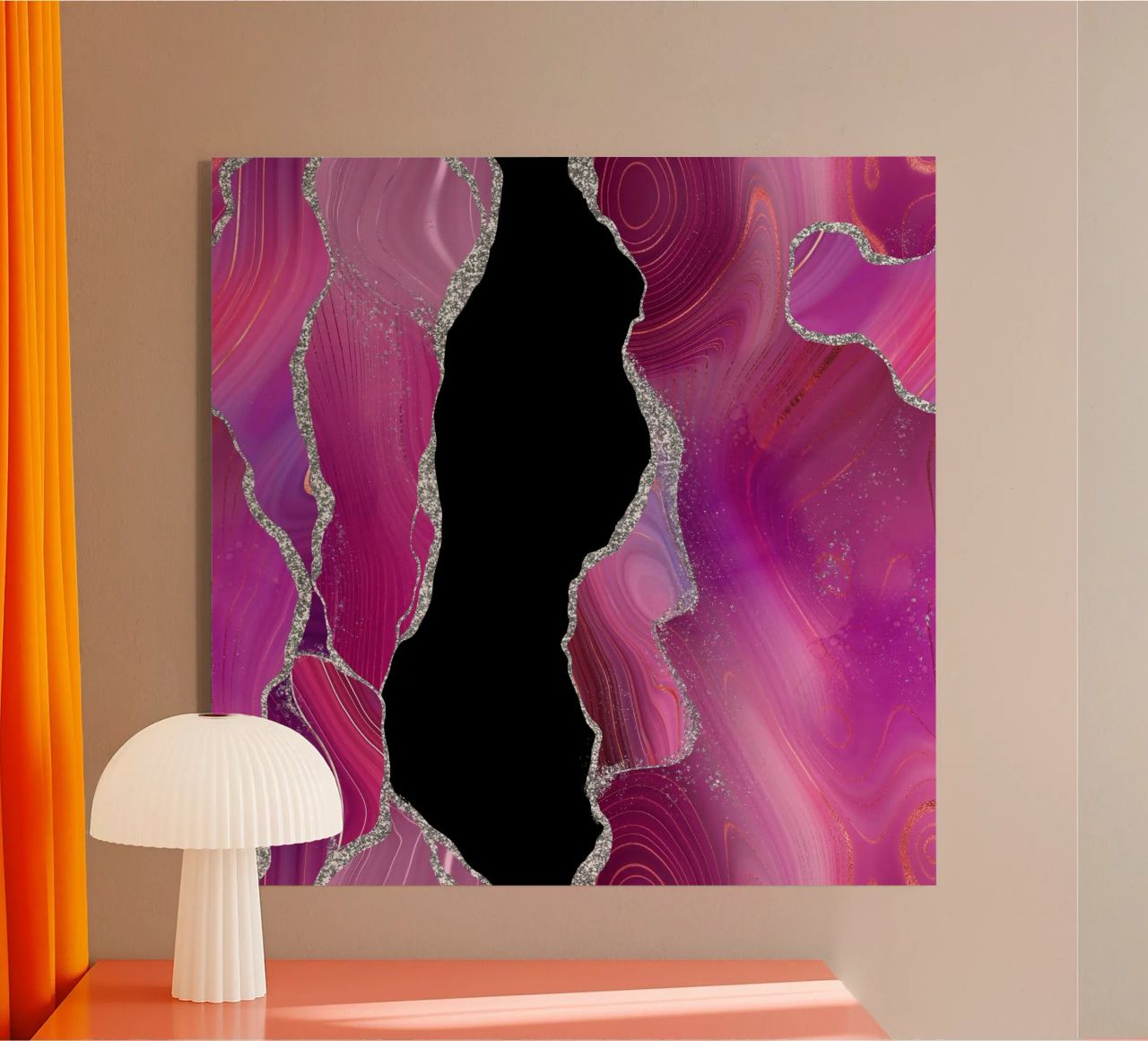 Agata Magenta e Argento Texture 01 plexiglass da Gemstone Textures