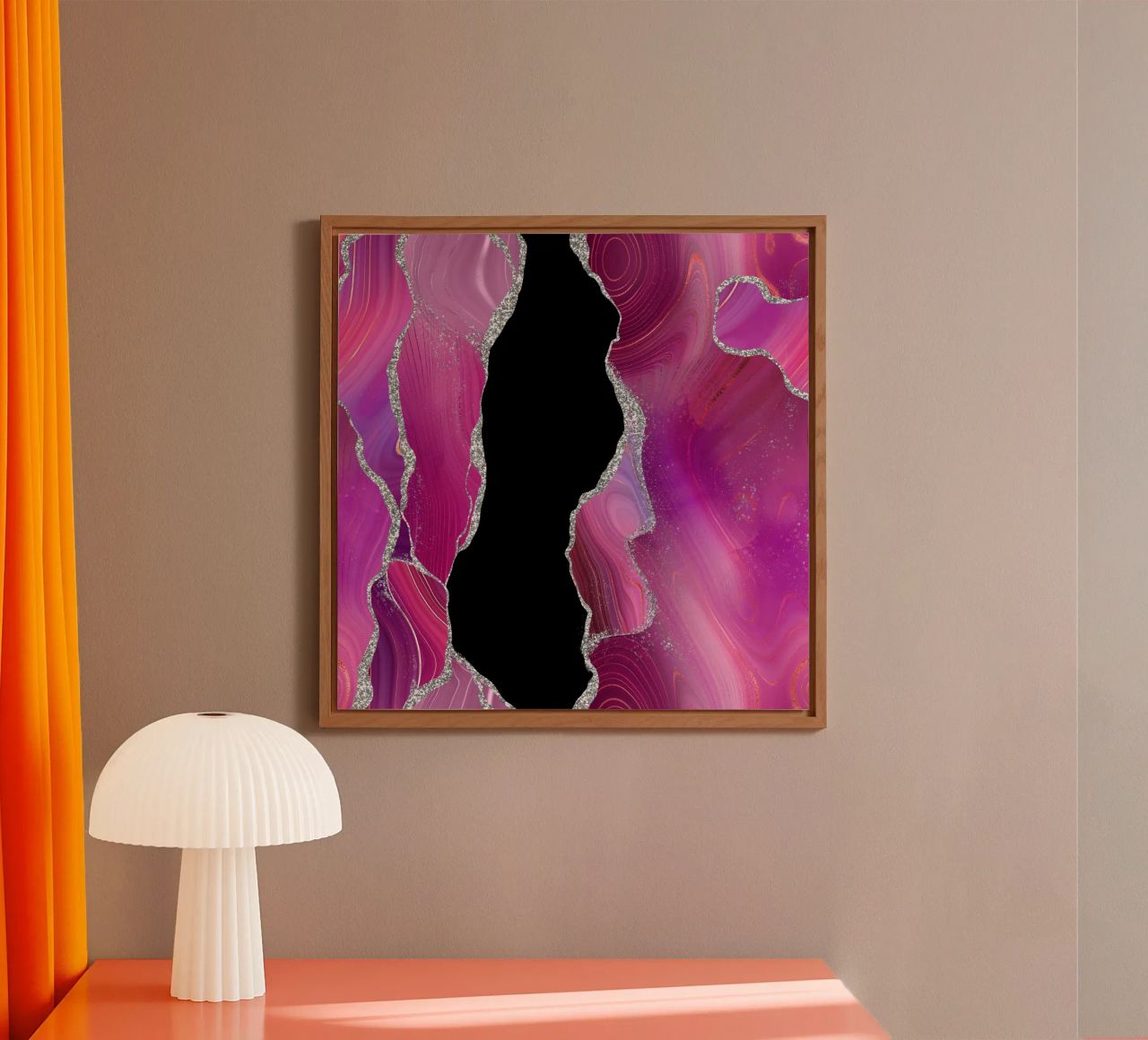 Agata Magenta e Argento Texture 01 alluminio dibond da Gemstone Textures