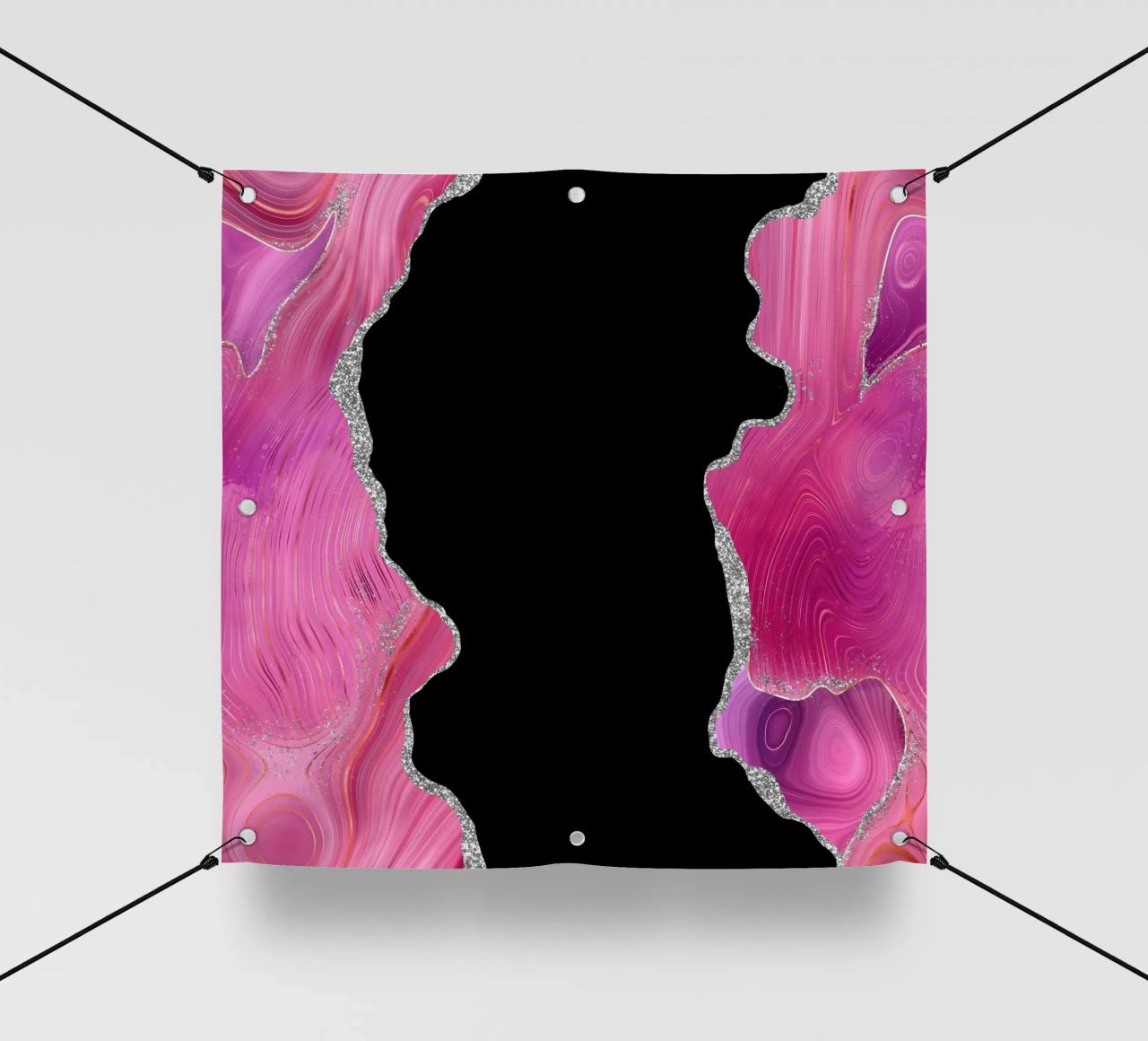 Agata Magenta e Argento Texture 02 telo in pvc da Gemstone Textures