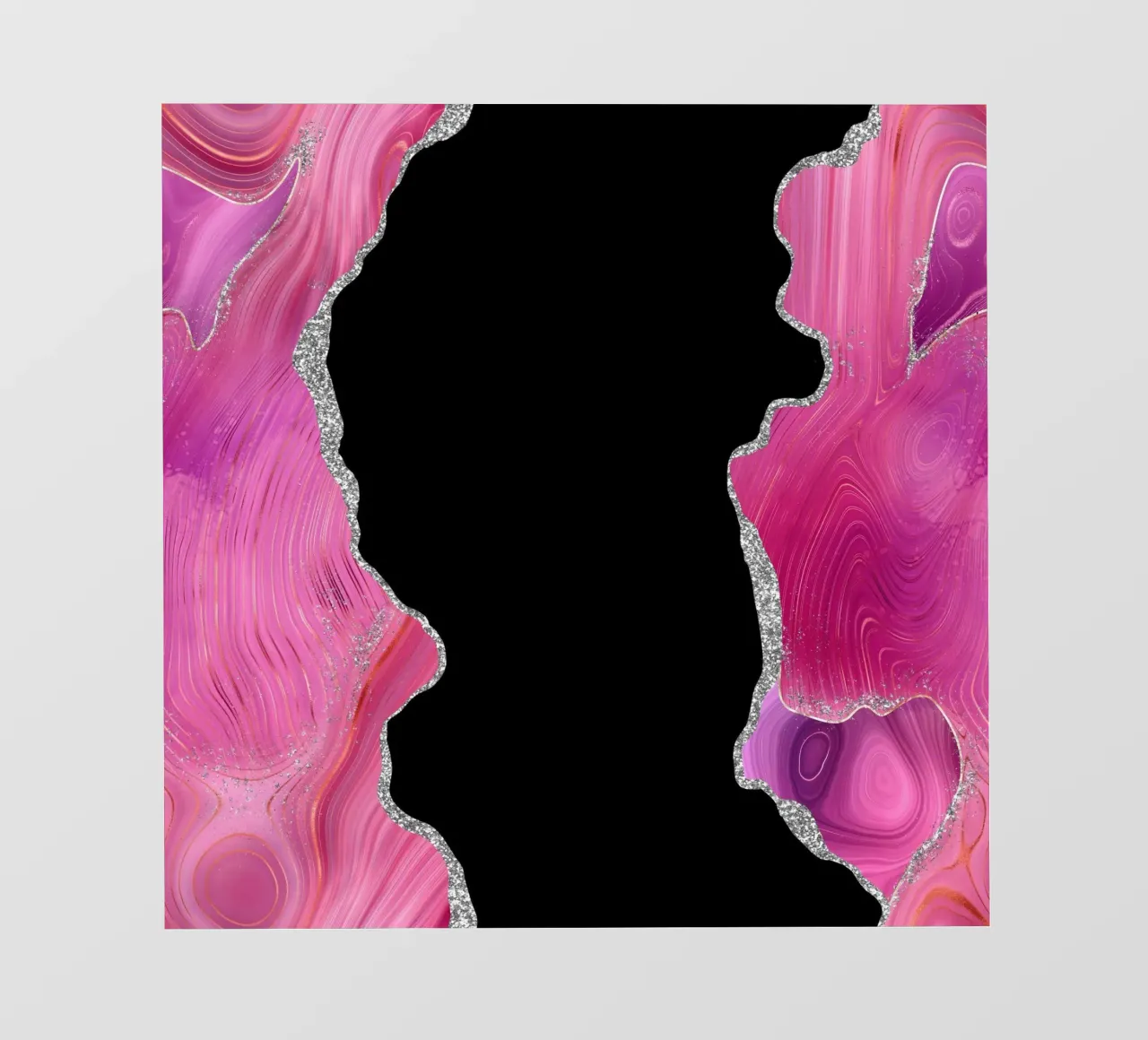 Magenta & Silber Achat Textur 02 PVC Plane von Gemstone Textures