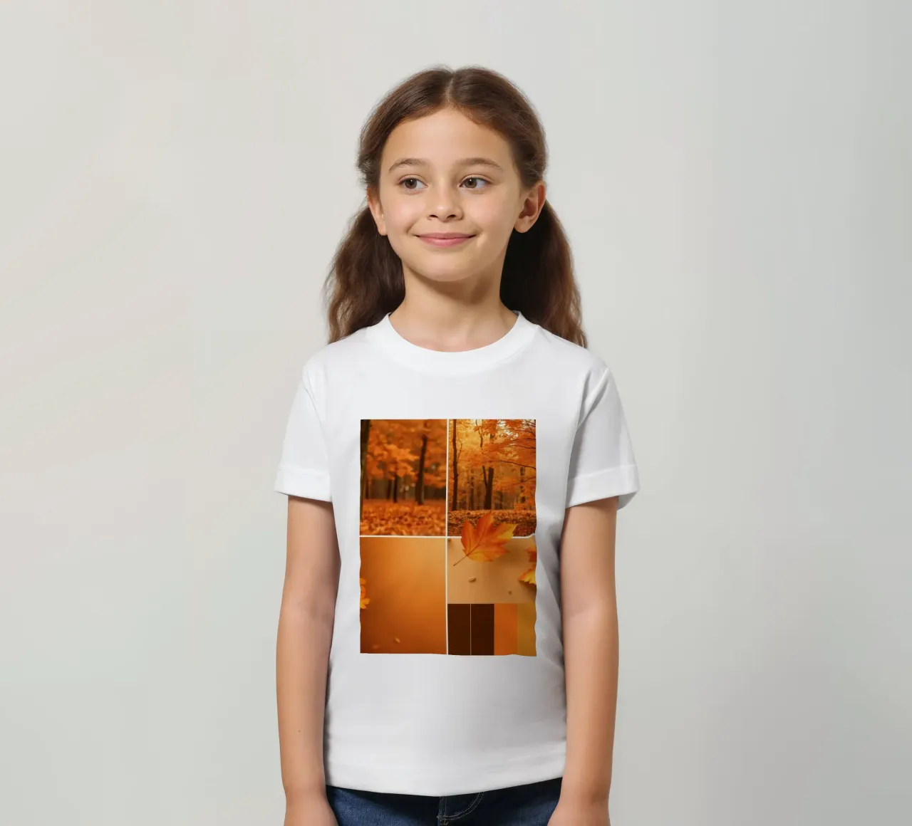 feuillage d'automne et chutes de feuilles dans une forêt sereine t-shirt enfant de DesignDoodle