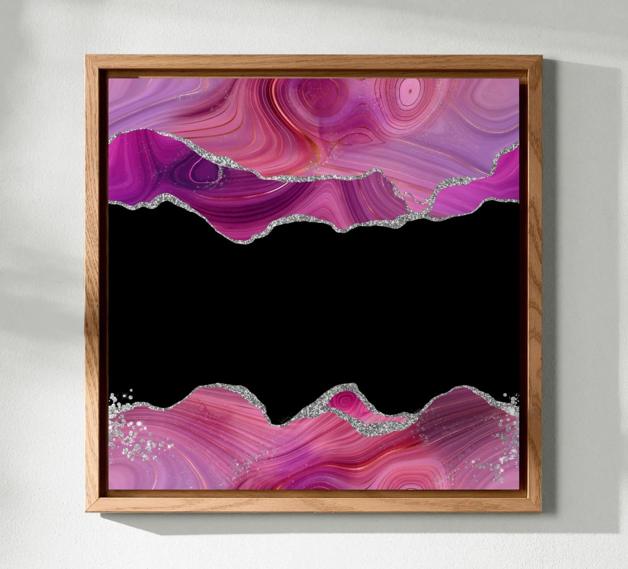 Agata Magenta e Argento Texture 03 alluminio dibond da Gemstone Textures