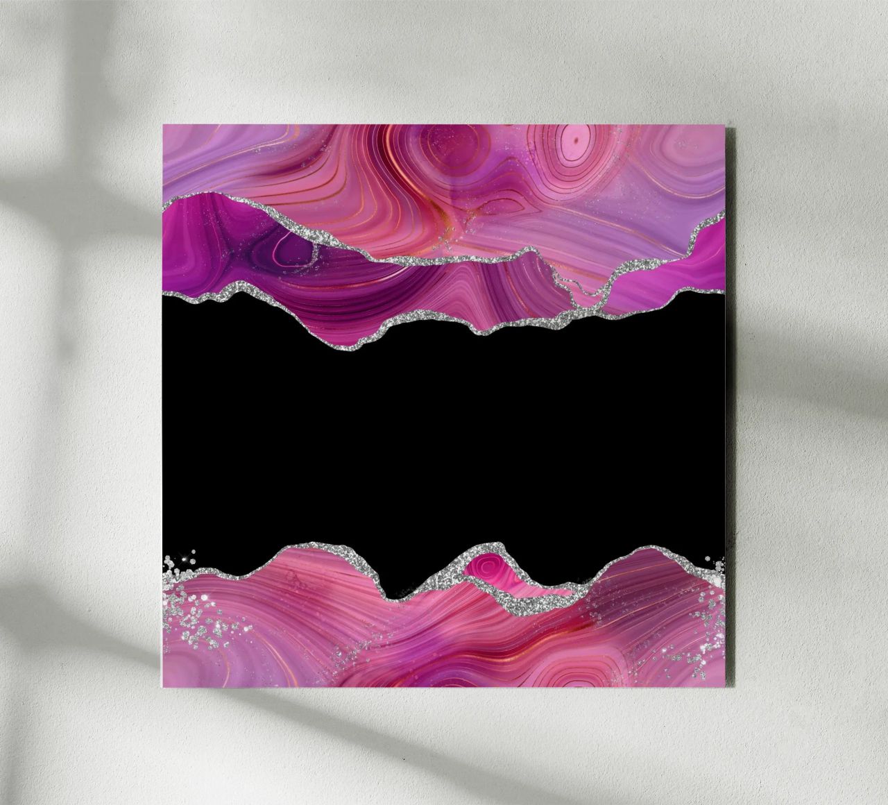 Agata Magenta e Argento Texture 03 alluminio dibond da Gemstone Textures