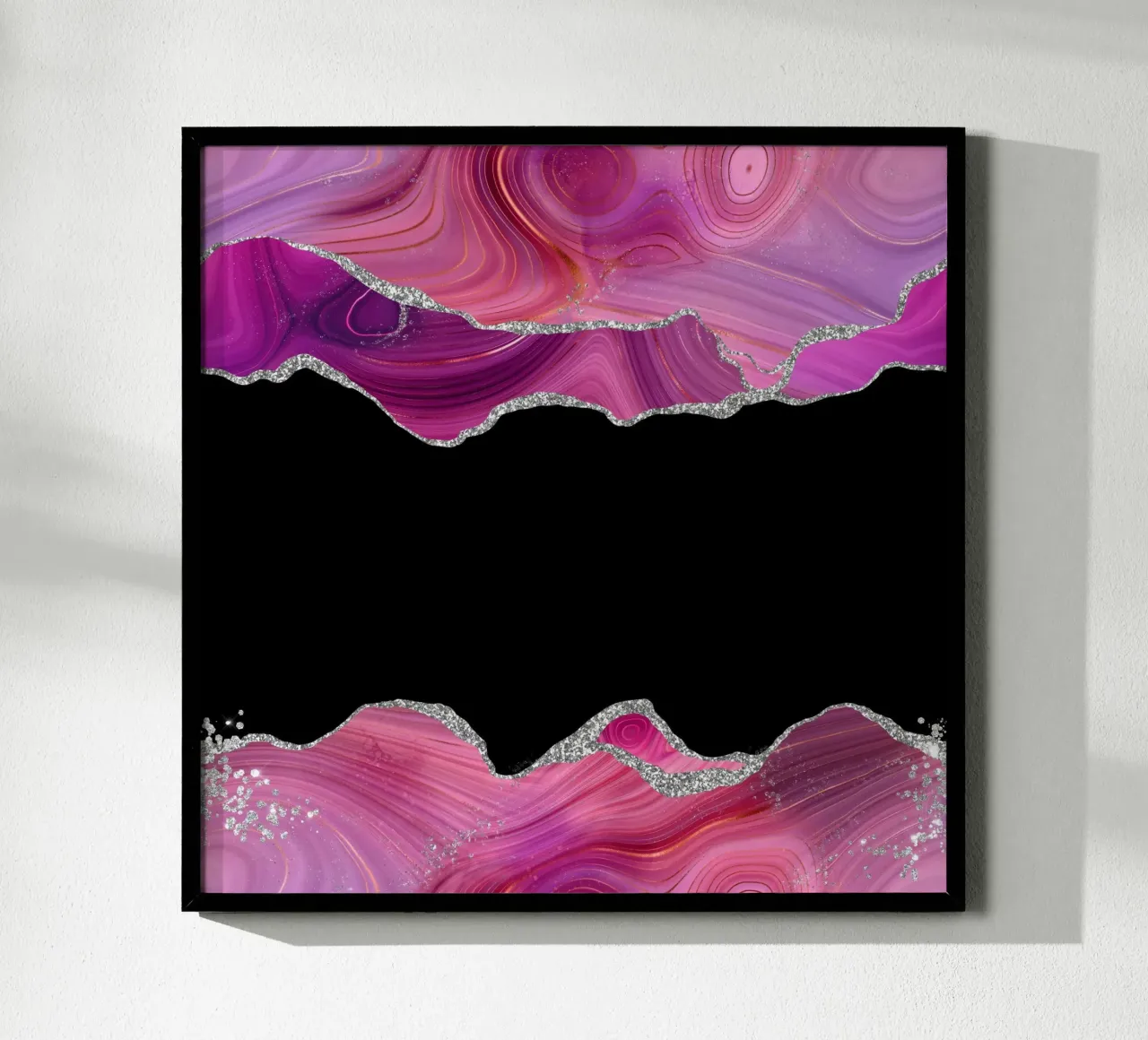 Magenta & Silber Achat Textur 03 Hahnemühle von Gemstone Textures