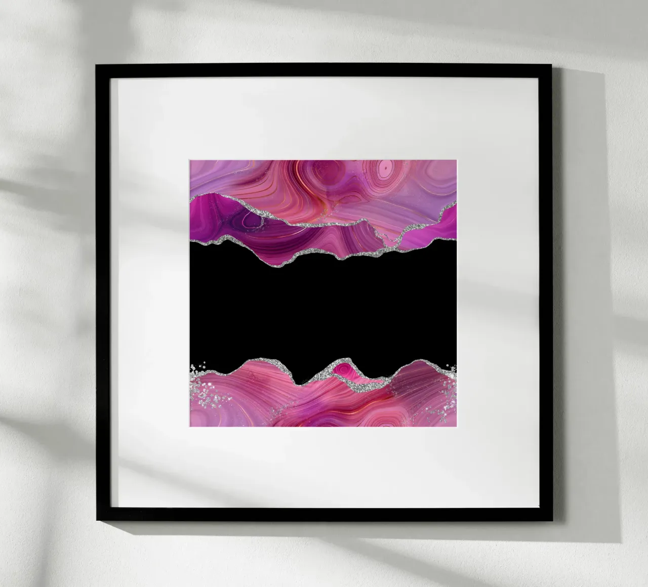 Magenta & Silber Achat Textur 03 Hahnemühle von Gemstone Textures
