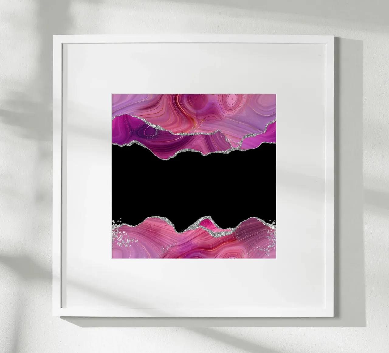 Agata Magenta e Argento Texture 03 poster da Gemstone Textures