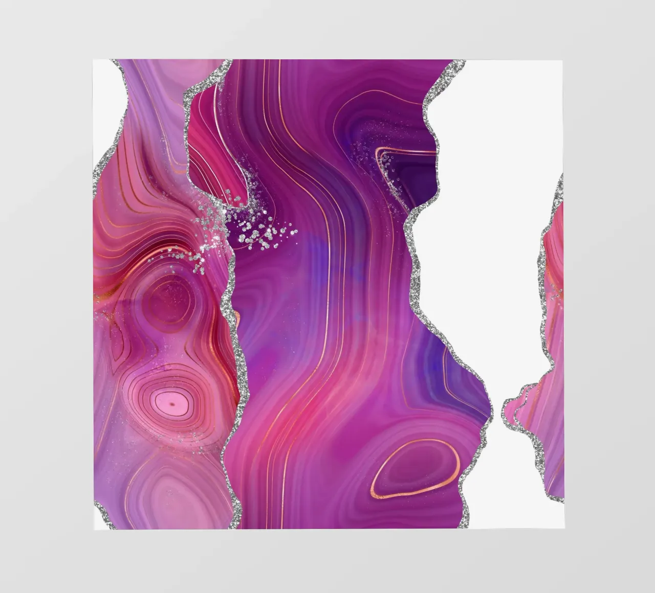 Magenta & Silber Achat Textur 05 Backlit Folie von Gemstone Textures