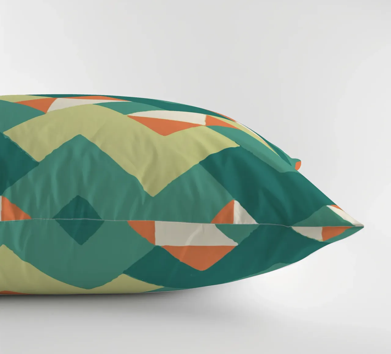 Abstract geometric pattern - Colourful retro design Print decorative cushion by luciette plastique