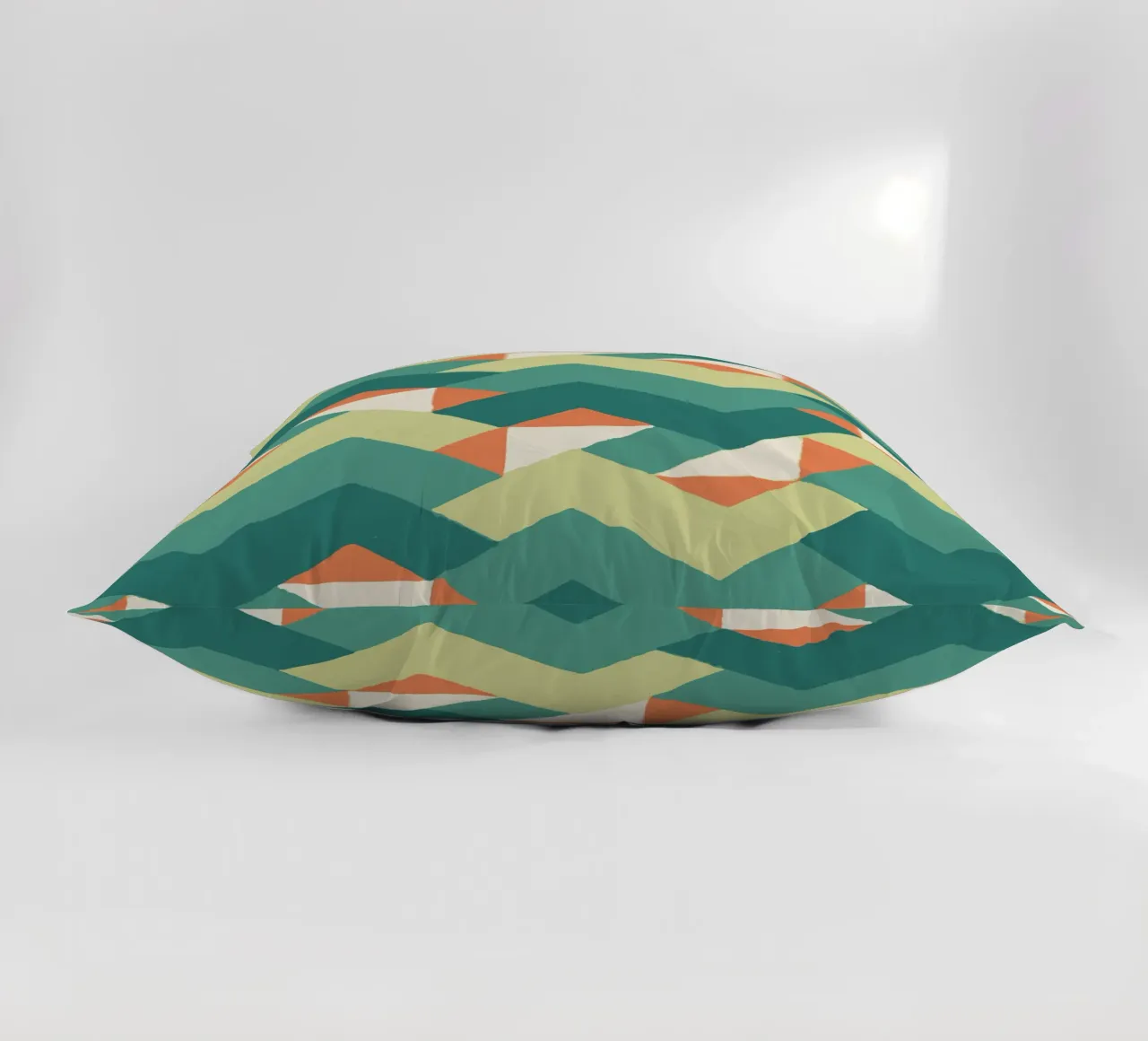 Abstract geometric pattern - Colourful retro design Print decorative cushion by luciette plastique
