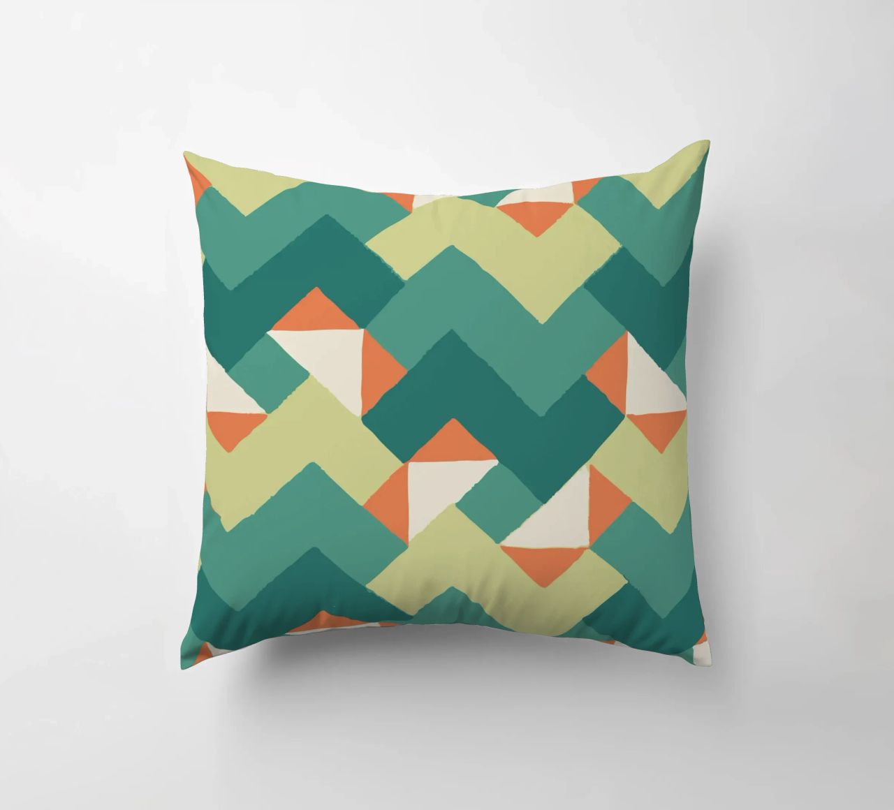 Abstract geometrisch patroon - Kleurrijk retro ontwerp Print kussen van luciette plastique