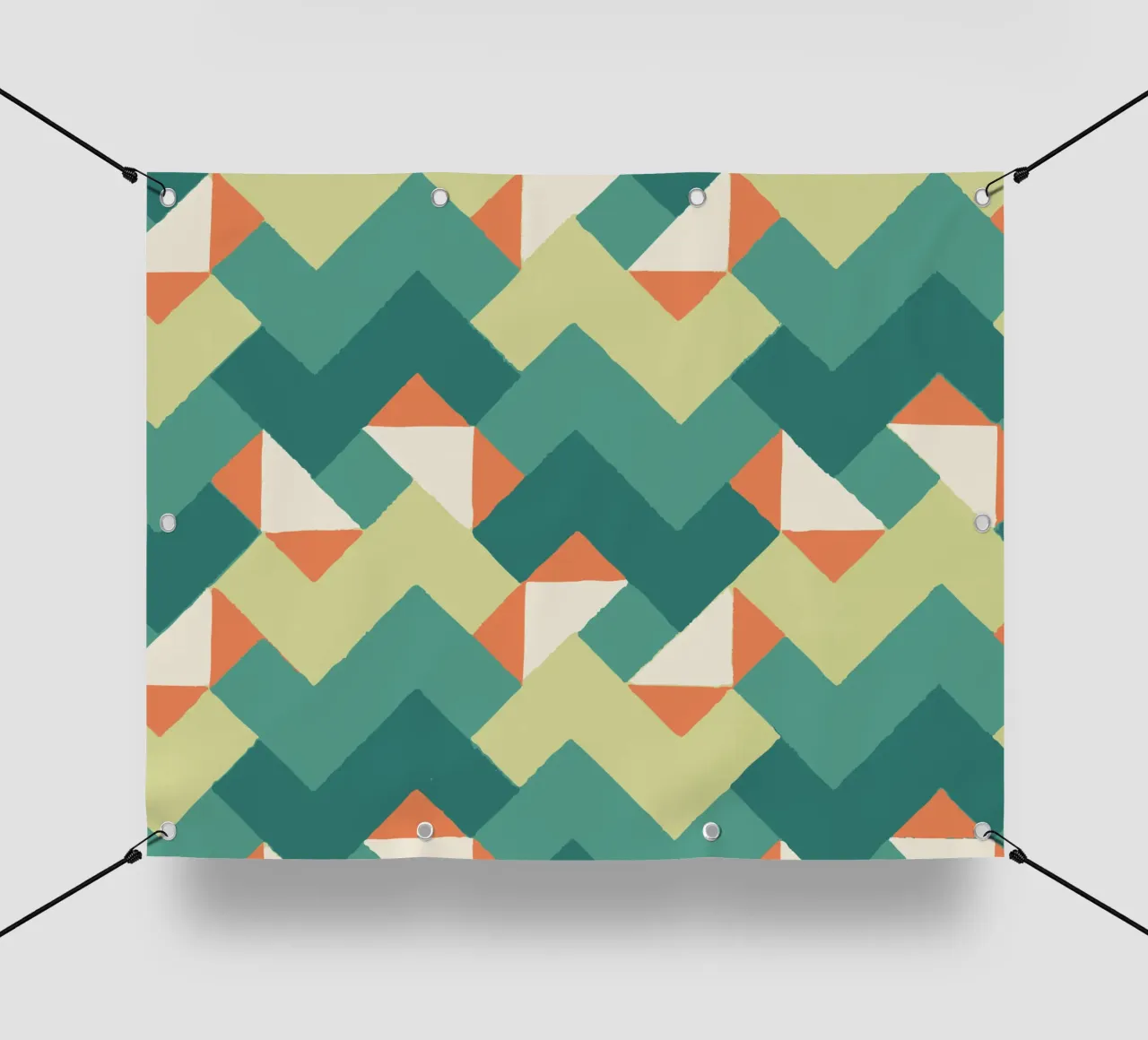 Abstract geometric pattern - Colourful retro design Print pvc cover by luciette plastique