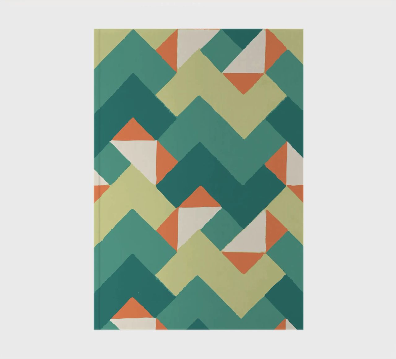 Abstract geometric pattern - Colourful retro design Print notebook by luciette plastique