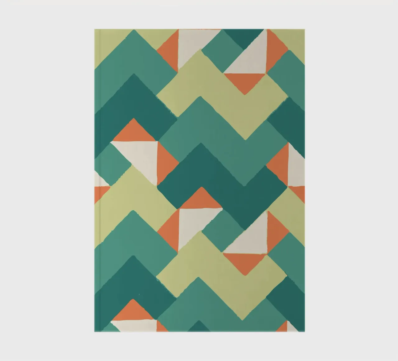 Abstract geometric pattern - Colourful retro design Print notebook by luciette plastique