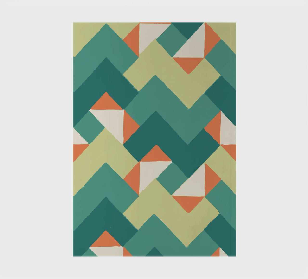Abstract geometric pattern - Colourful retro design Print notebook by luciette plastique