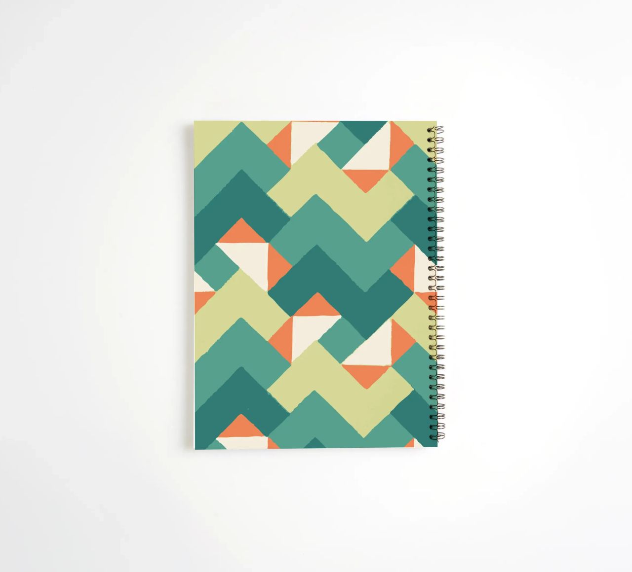 Abstract geometric pattern - Colourful retro design Print spiral notebook by luciette plastique
