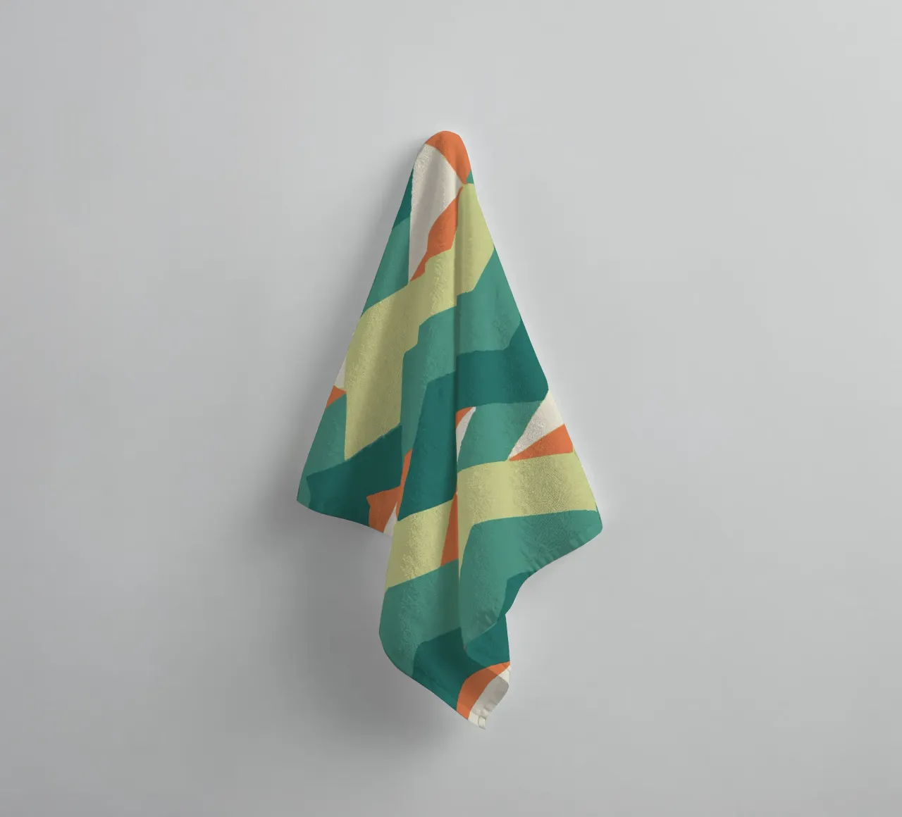 Abstract geometrisch patroon - Kleurrijk retro ontwerp Print badhanddoek van luciette plastique