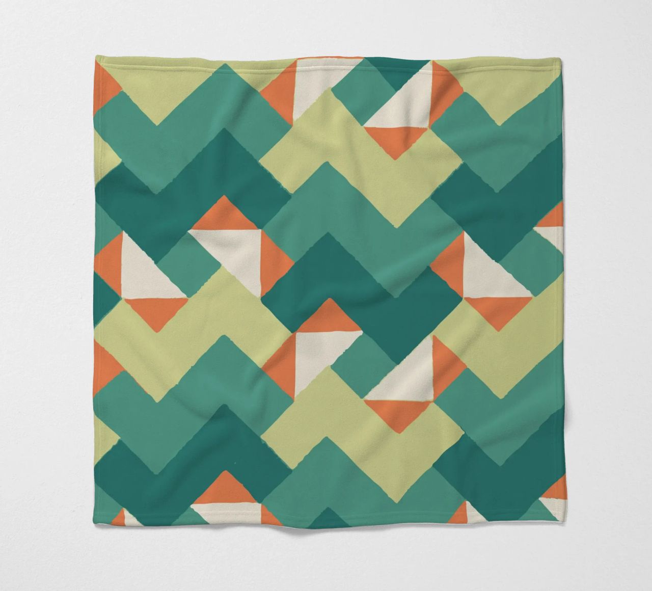 Abstract geometric pattern - Colourful retro design Print fleece blanket by luciette plastique