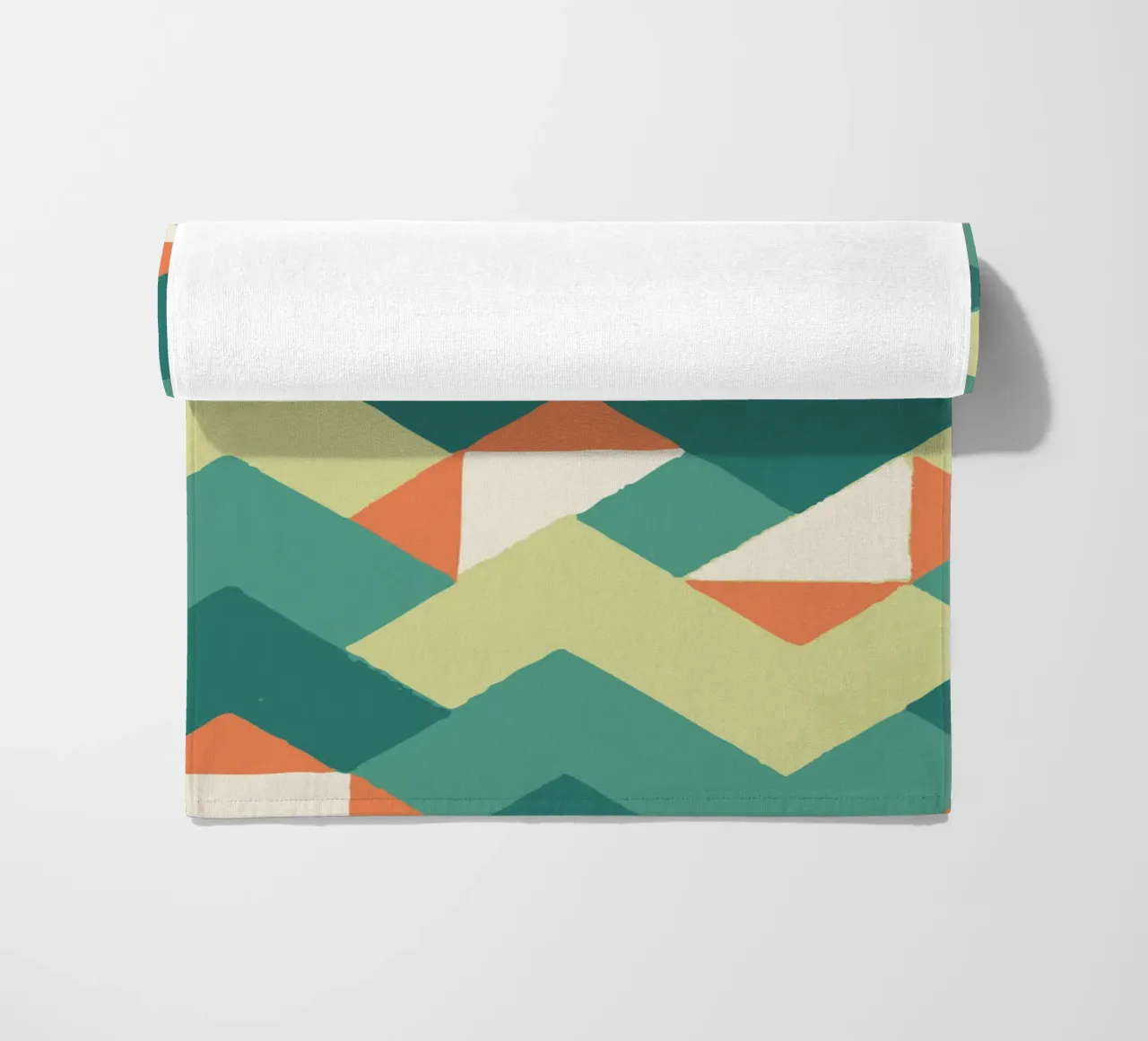 Abstract geometric pattern - Colourful retro design Print beach towel by luciette plastique