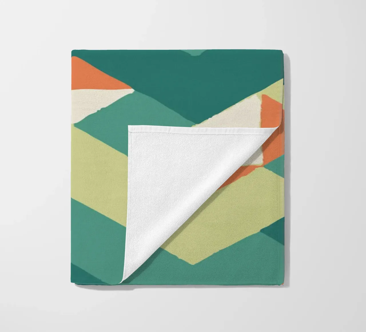 Abstract geometric pattern - Colourful retro design Print beach towel by luciette plastique