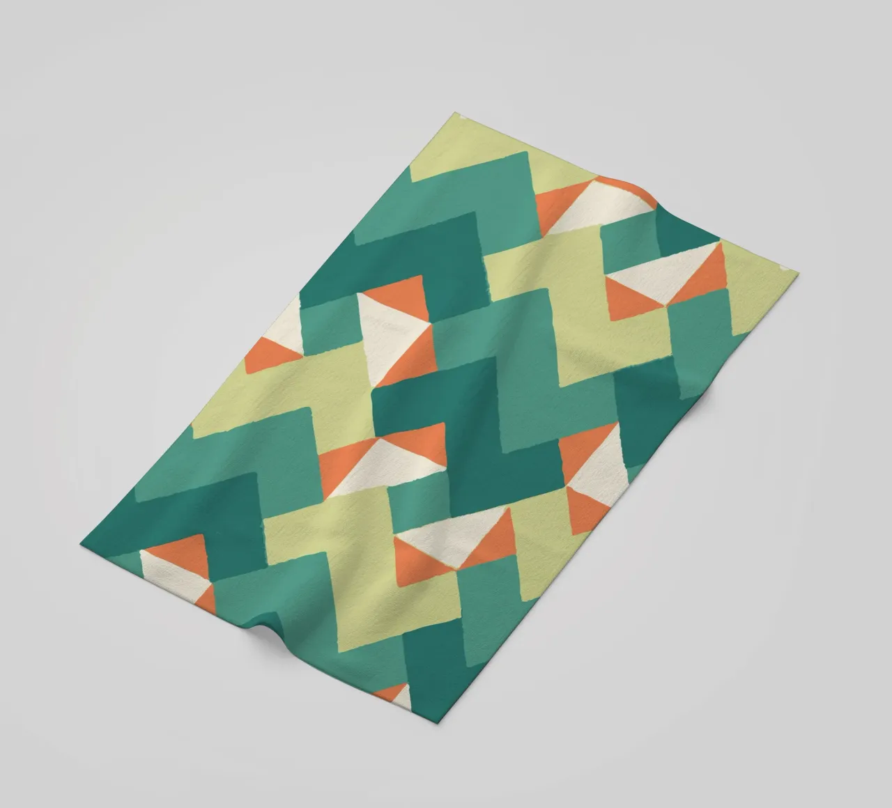 Abstract geometric pattern - Colourful retro design Print beach towel by luciette plastique