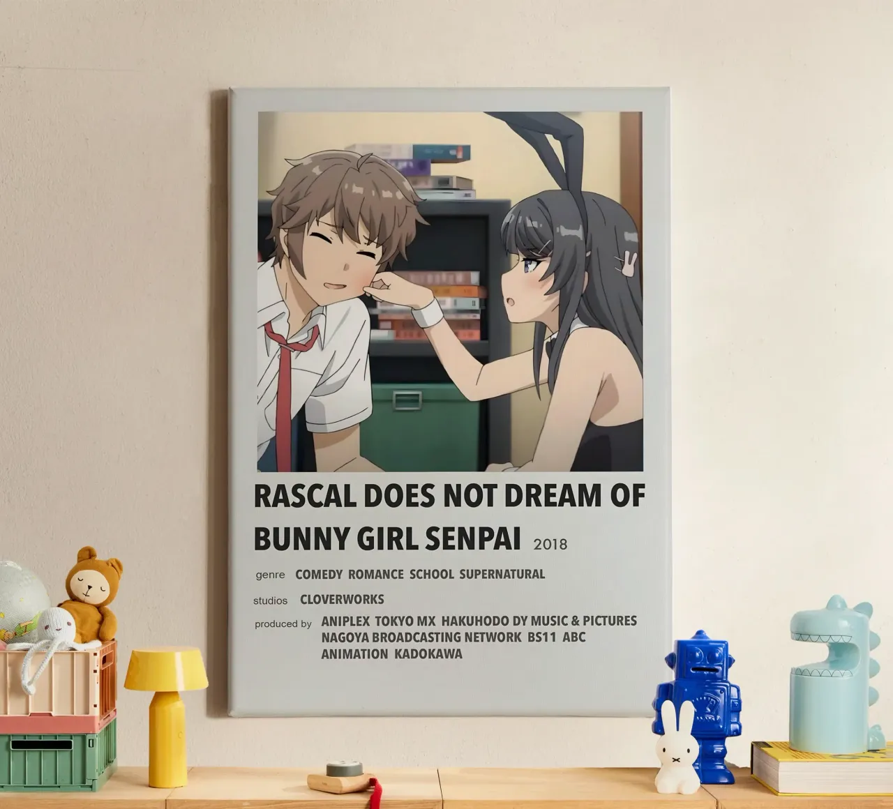 RASCAL DOES NOT DREAM OF BUNNY GIRL SENPAI 2018 tela con Cornice a cassetta da Totoya