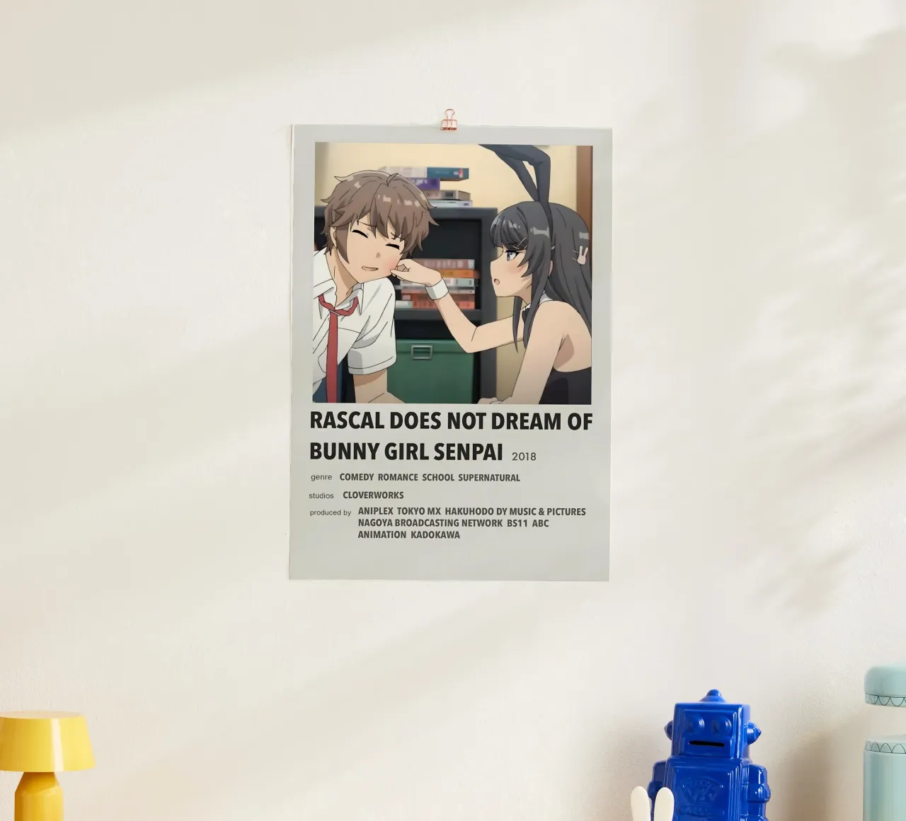 RASCAL DOES NOT DREAM OF BUNNY GIRL SENPAI 2018 poster con telaio in alluminio da Totoya