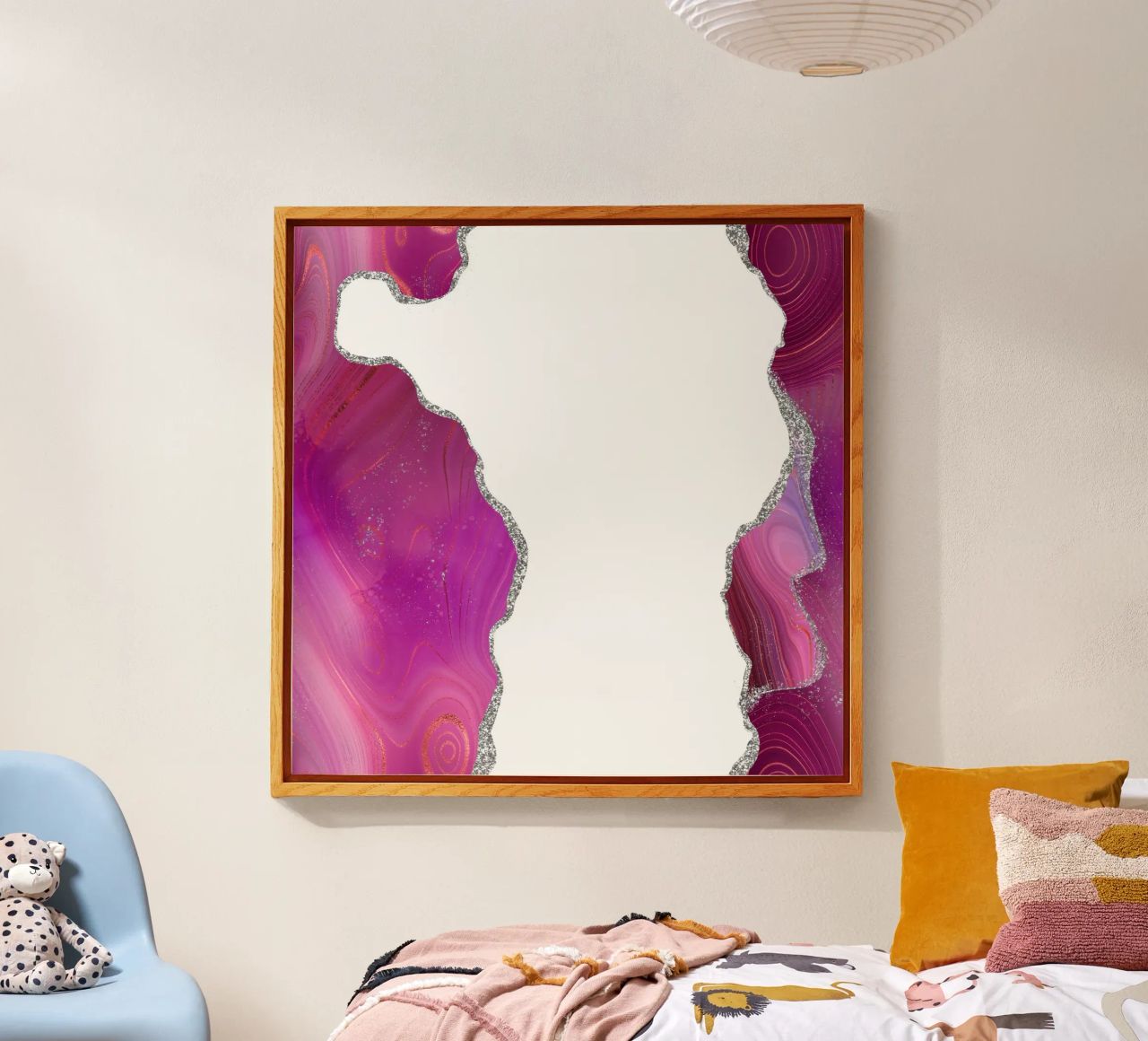 Agata Magenta e Argento Texture 06 plexiglass da Gemstone Textures