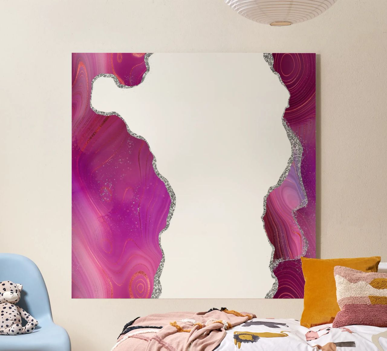 Agata Magenta e Argento Texture 06 plexiglass da Gemstone Textures