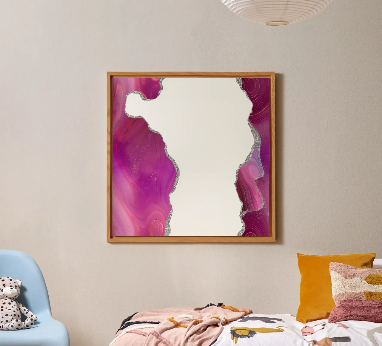 Agata Magenta e Argento Texture 06 alluminio dibond da Gemstone Textures
