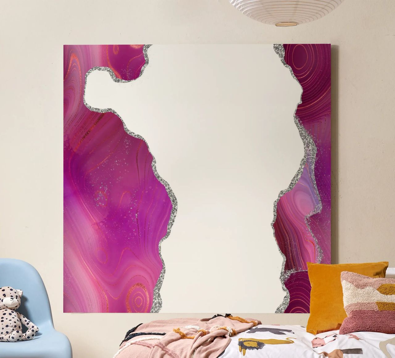 Agata Magenta e Argento Texture 06 tela da Gemstone Textures