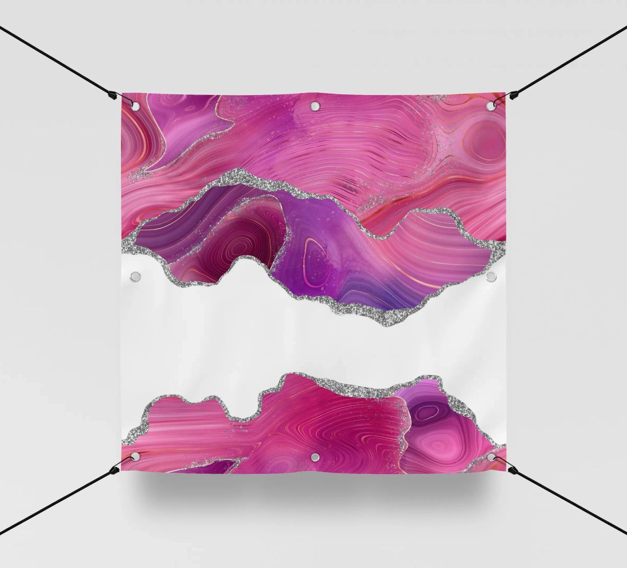 Agata Magenta e Argento Texture 07 telo in pvc da Gemstone Textures