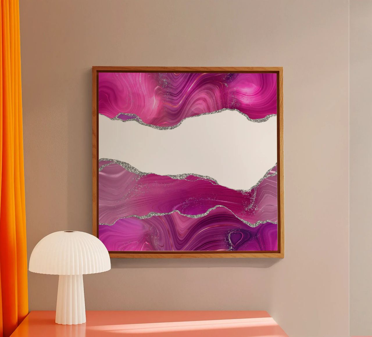 Agata Magenta e Argento Texture 08 plexiglass da Gemstone Textures