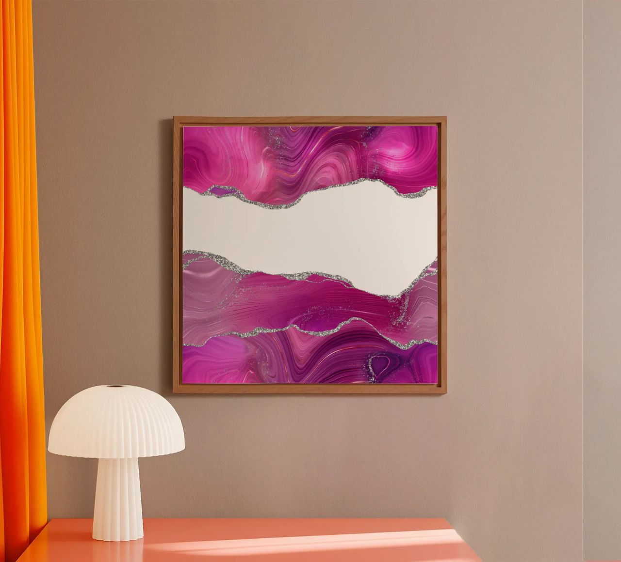 Agata Magenta e Argento Texture 08 alluminio dibond da Gemstone Textures
