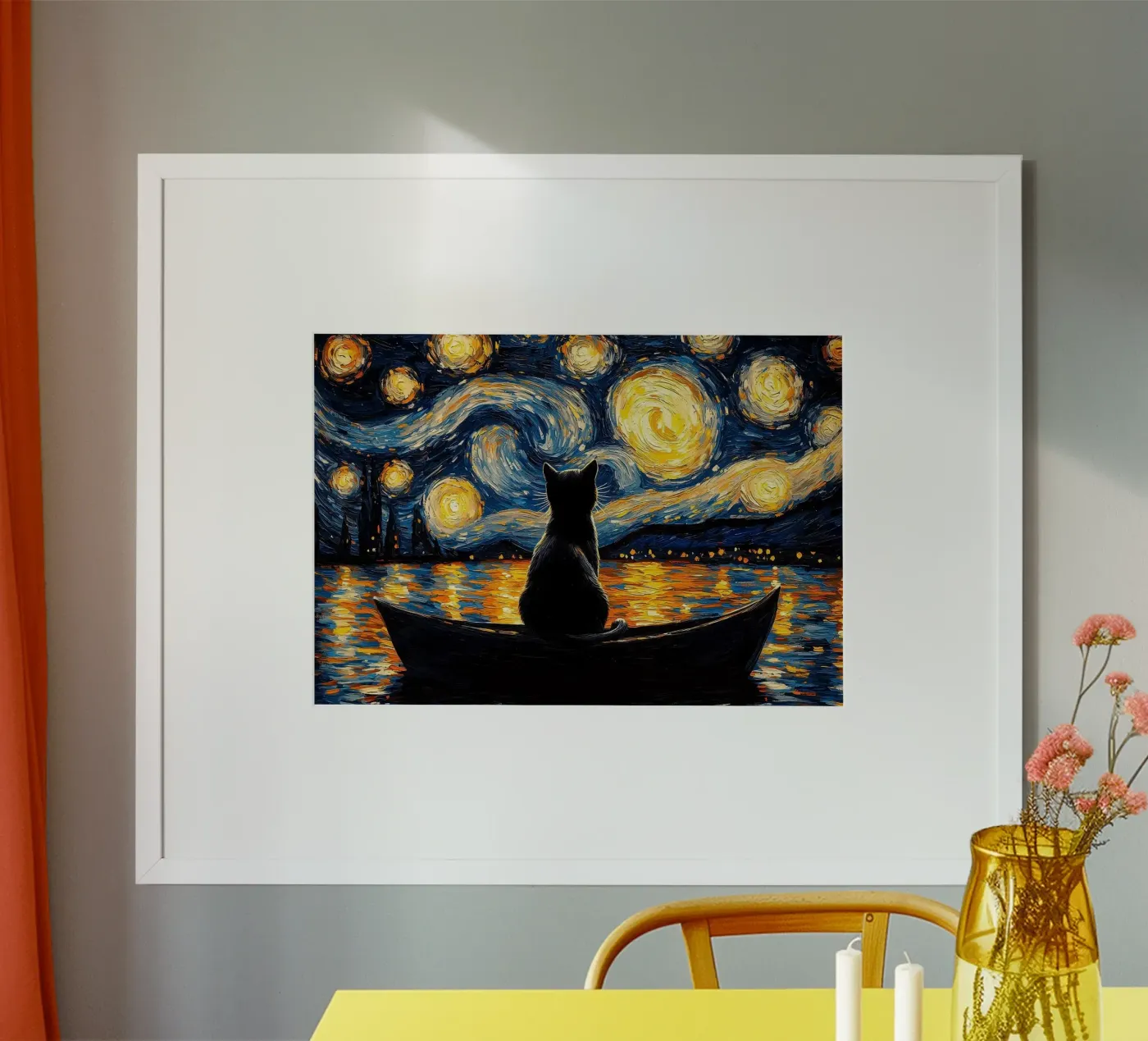 cat poster by Abstract Botanical Art