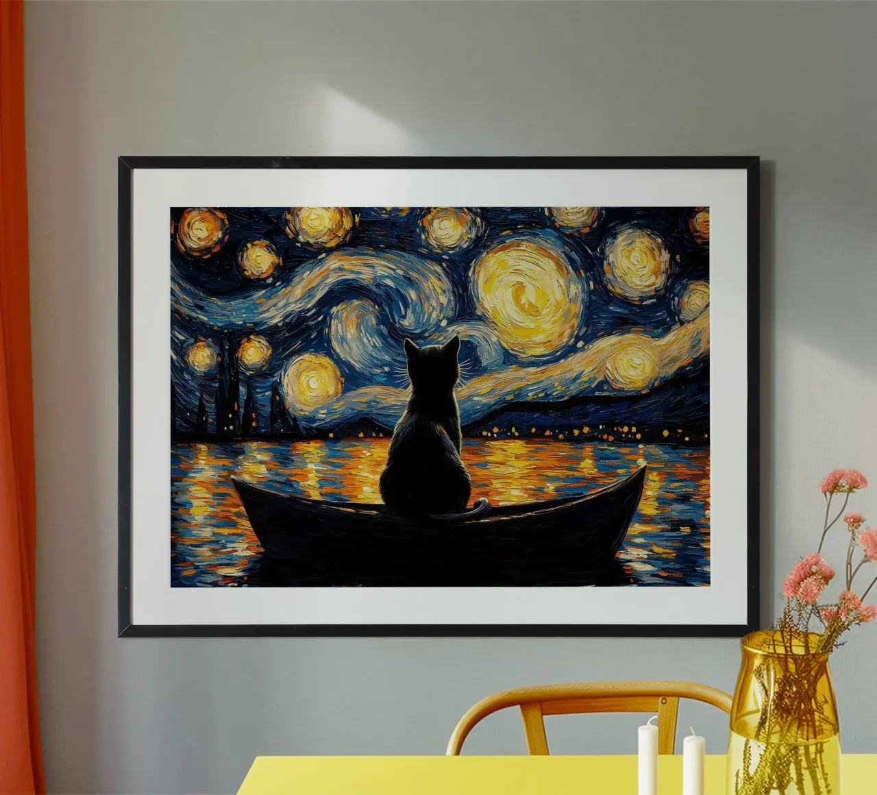 kat poster van Abstract Botanical Art