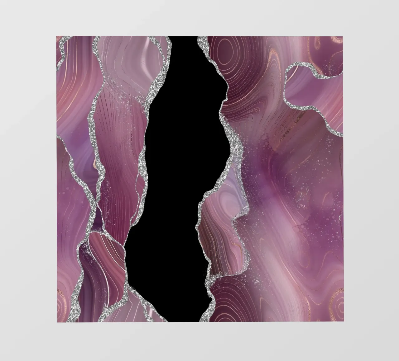 Mauve & Silber Achat Textur 01 PVC Plane von Gemstone Textures